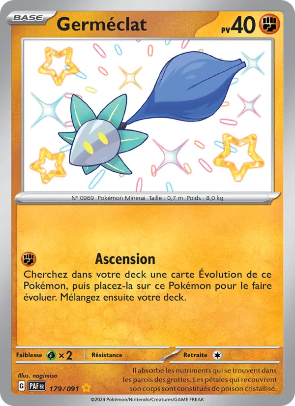 Carte Pokémon Germéclat 179/91 de l'extension Destinées de Paldea