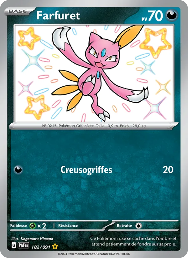 Carte Pokémon Farfuret 182/91 de l'extension Destinées de Paldea