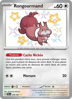 Carte Pokémon Rongourmand 205