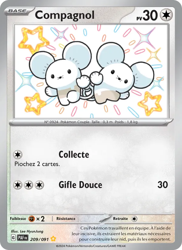 Carte Pokémon Compagnol 209/91 de l'extension Destinées de Paldea