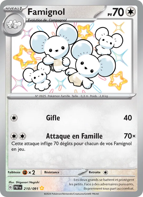 Carte Pokémon Famignol 210/91 de l'extension Destinées de Paldea