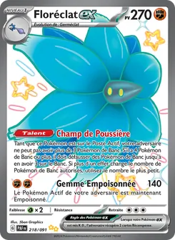 Carte Pokémon Floréclat-ex 218