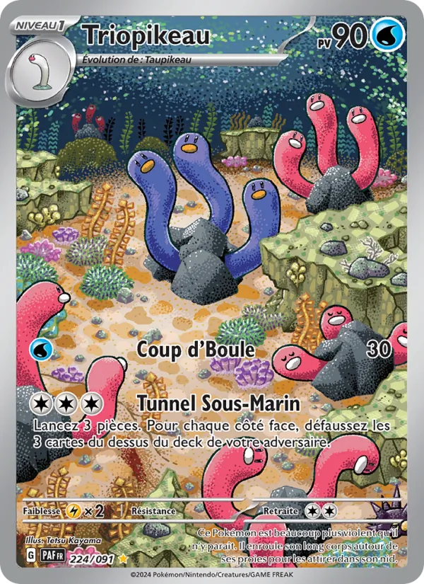 Carte Pokémon Triopikeau 224/91 de l'extension Destinées de Paldea