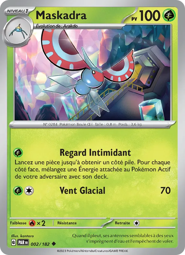 Carte Pokémon Maskadra 002/182 de l'extension Faille Paradoxe