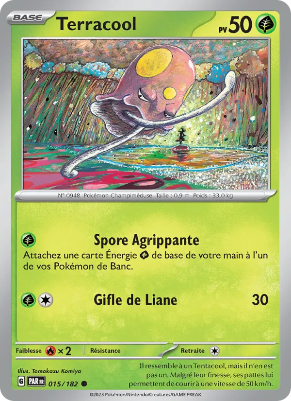Carte Pokémon Terracool 015/182 de l'extension Faille Paradoxe