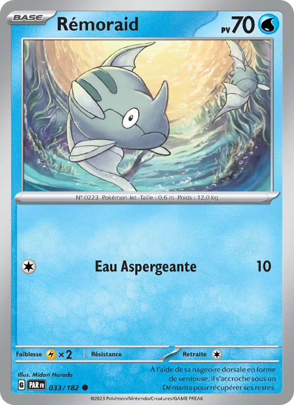 Carte Pokémon Rémoraid 033/182 de l'extension Faille Paradoxe