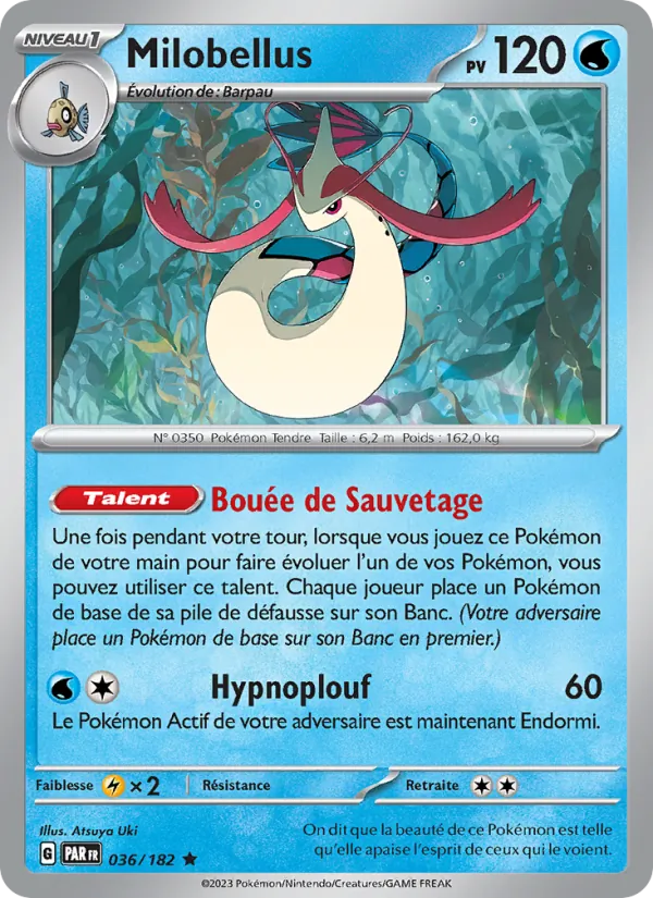Carte Pokémon Milobellus 036/182 de l'extension Faille Paradoxe