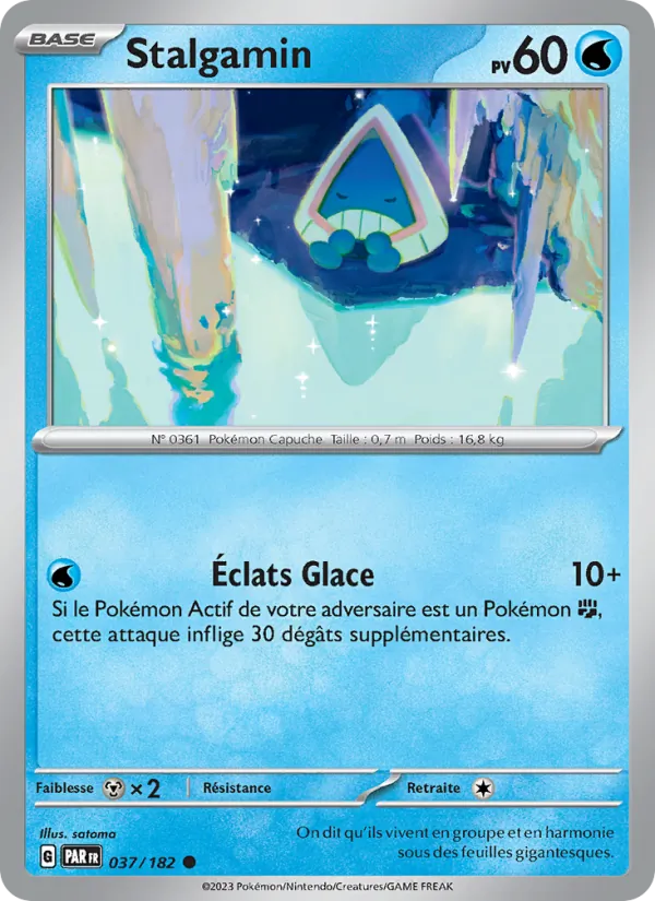 Carte Pokémon Stalgamin 037/182 de l'extension Faille Paradoxe