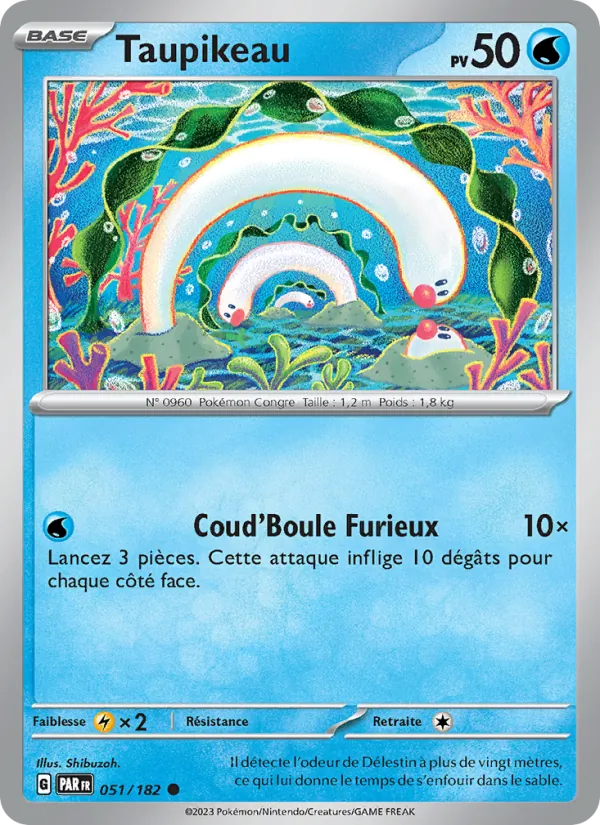 Carte Pokémon Taupikeau 051/182 de l'extension Faille Paradoxe