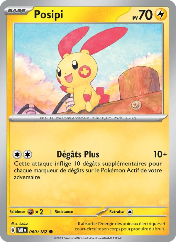 Carte Pokémon Posipi 060/182 de l'extension Faille Paradoxe