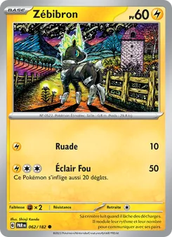 Carte Pokémon Zébibron 062