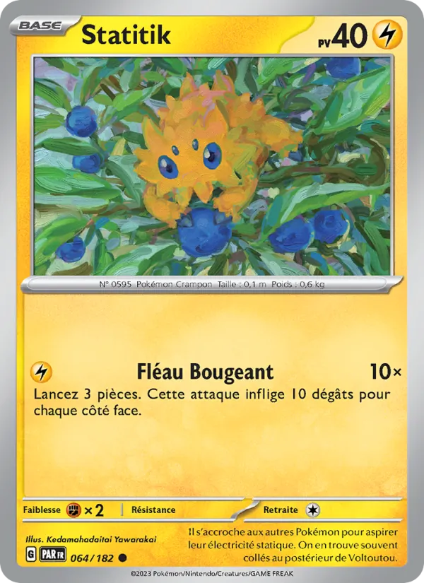 Carte Pokémon Statitik 064/182 de l'extension Faille Paradoxe