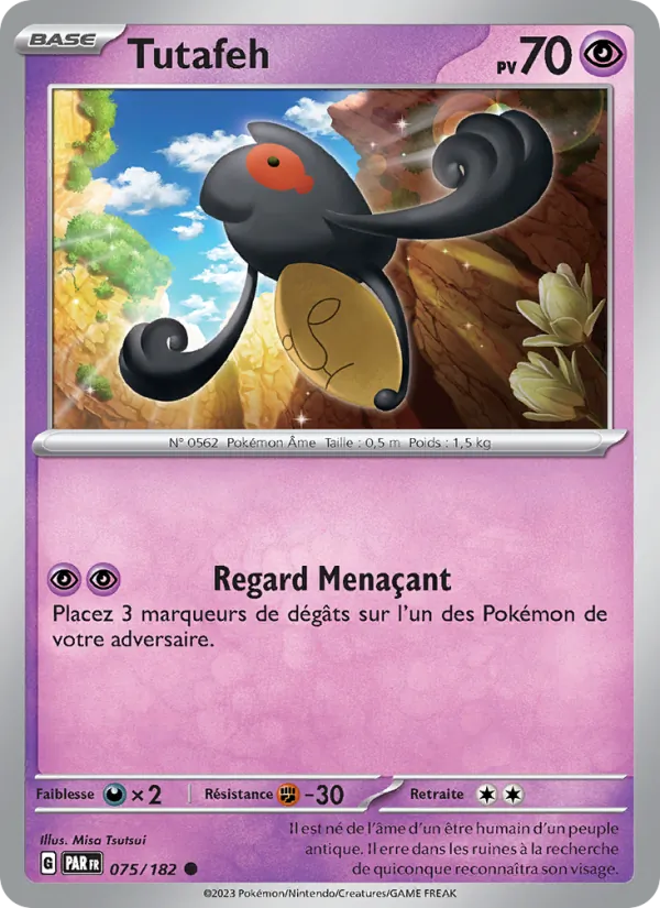 Carte Pokémon Tutafeh 075/182 de l'extension Faille Paradoxe