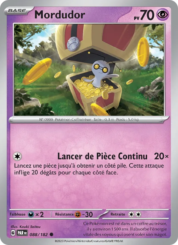 Carte Pokémon Mordudor 088/182 de l'extension Faille Paradoxe