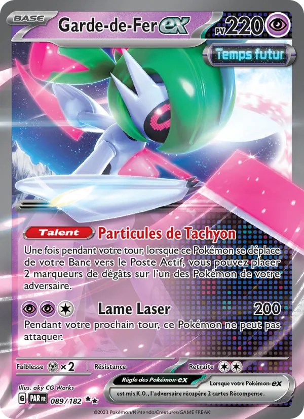 Carte Pokémon Garde-de-Fer-ex 089/182 de l'extension Faille Paradoxe