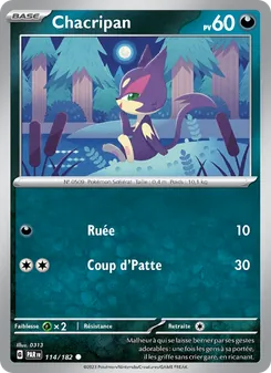 Carte Pokémon Chacripan 114