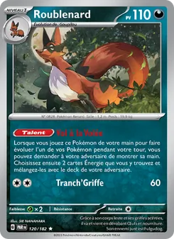 Carte Pokémon Roublenard 120