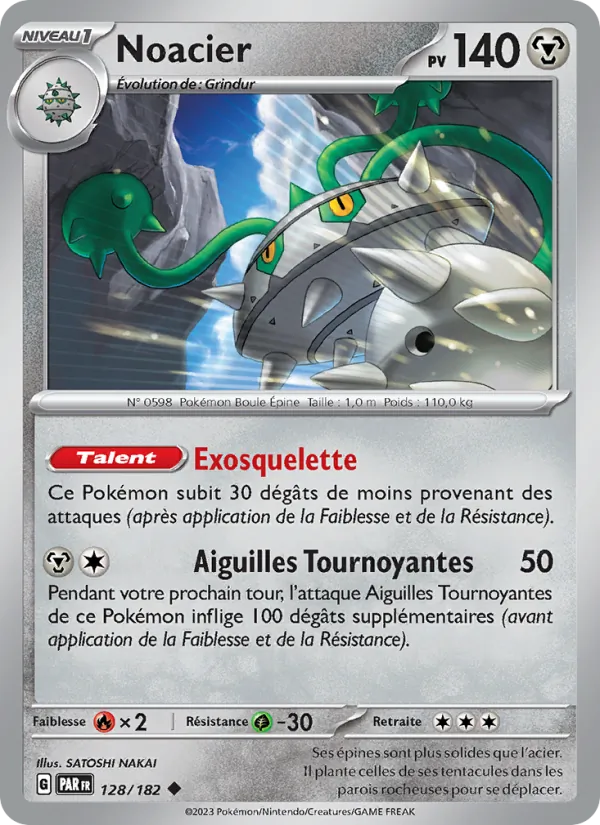 Carte Pokémon Noacier 128/182 de l'extension Faille Paradoxe