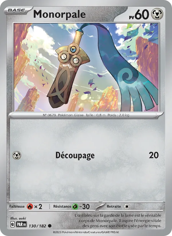Carte Pokémon Monorpale 130/182 de l'extension Faille Paradoxe