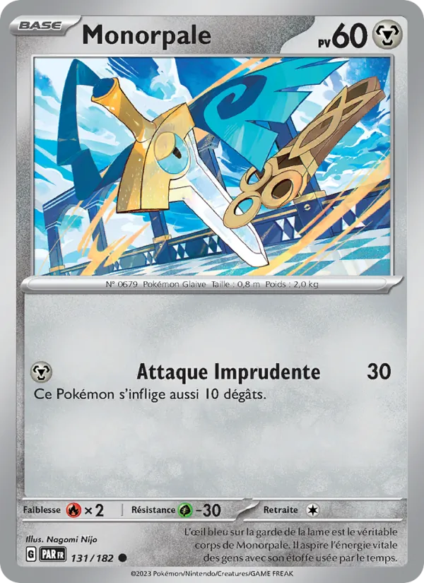Carte Pokémon Monorpale 131/182 de l'extension Faille Paradoxe