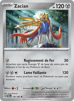 Carte Pokémon Zacian 136