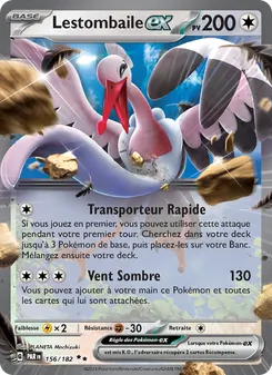 Carte Pokémon Lestombaile-ex 156