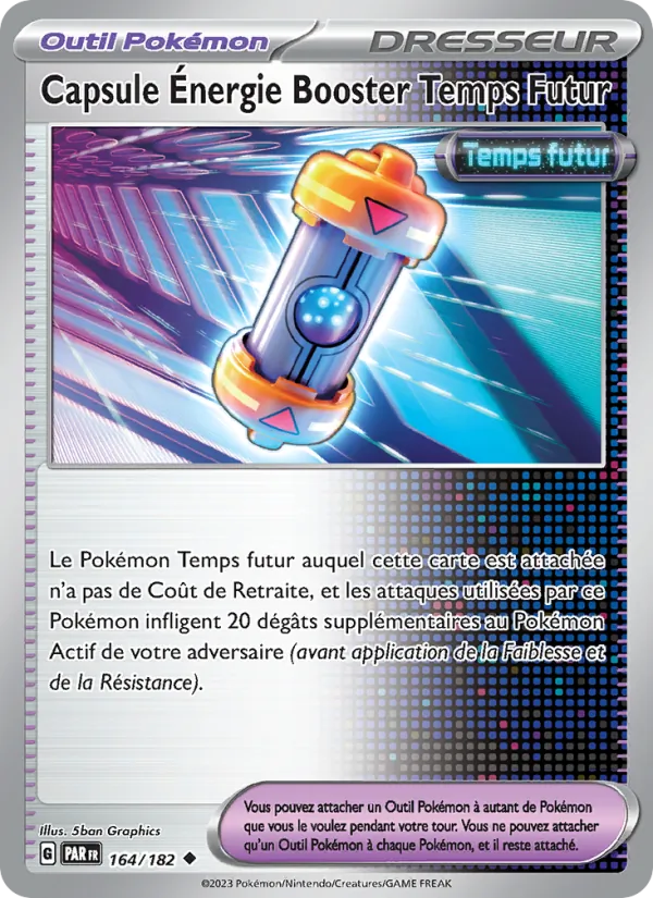 Carte Pokémon Capsule Énergie Booster Temps Futur 164/182 de l'extension Faille Paradoxe