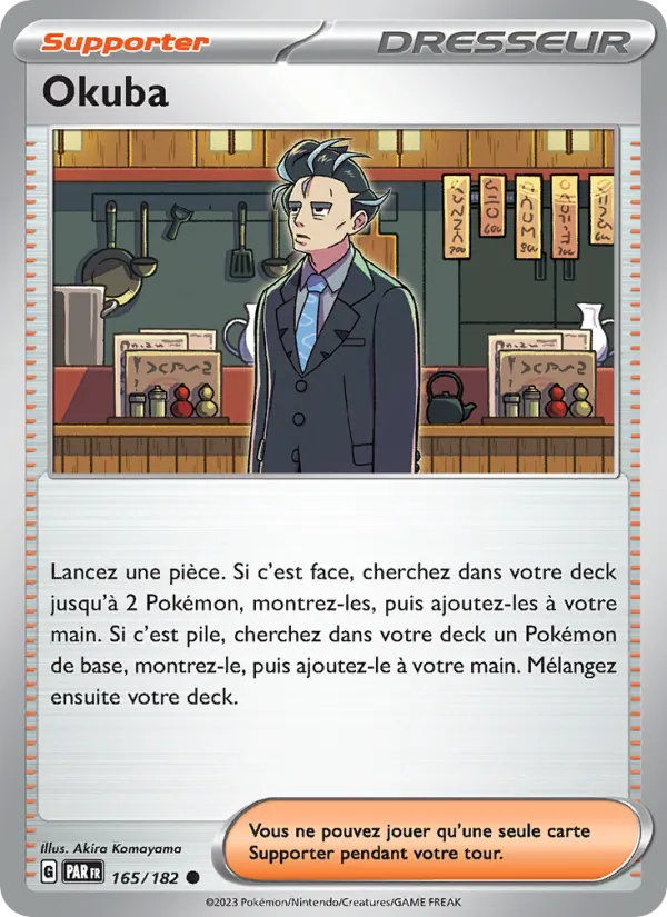 Carte Pokémon Okuba 165/182 de l'extension Faille Paradoxe