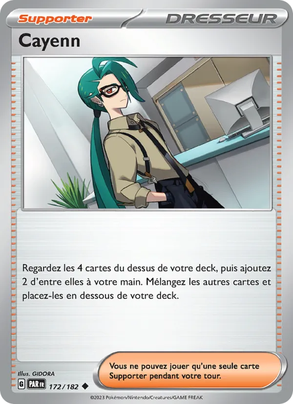 Carte Pokémon Cayenn 172/182 de l'extension Faille Paradoxe