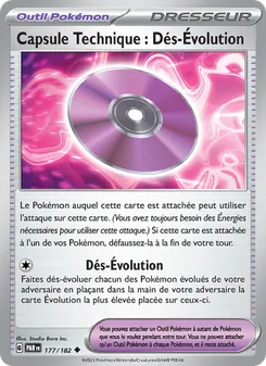 Carte Pokémon Capsule Technique : Dés-Évolution 177