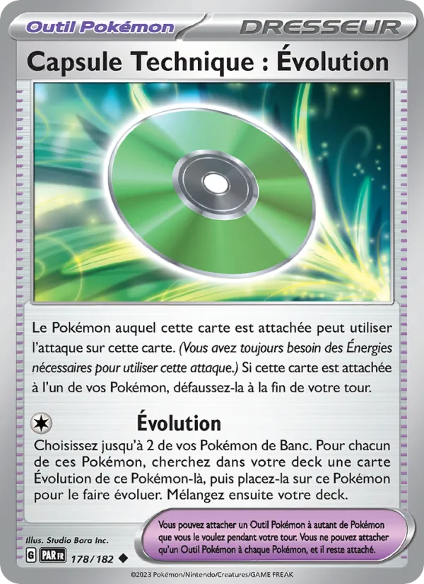 Carte Pokémon Capsule Technique : Évolution 178/182 de l'extension Faille Paradoxe