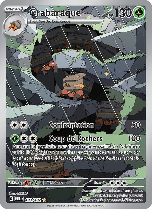 Carte Pokémon Crabaraque 183/182 de l'extension Faille Paradoxe
