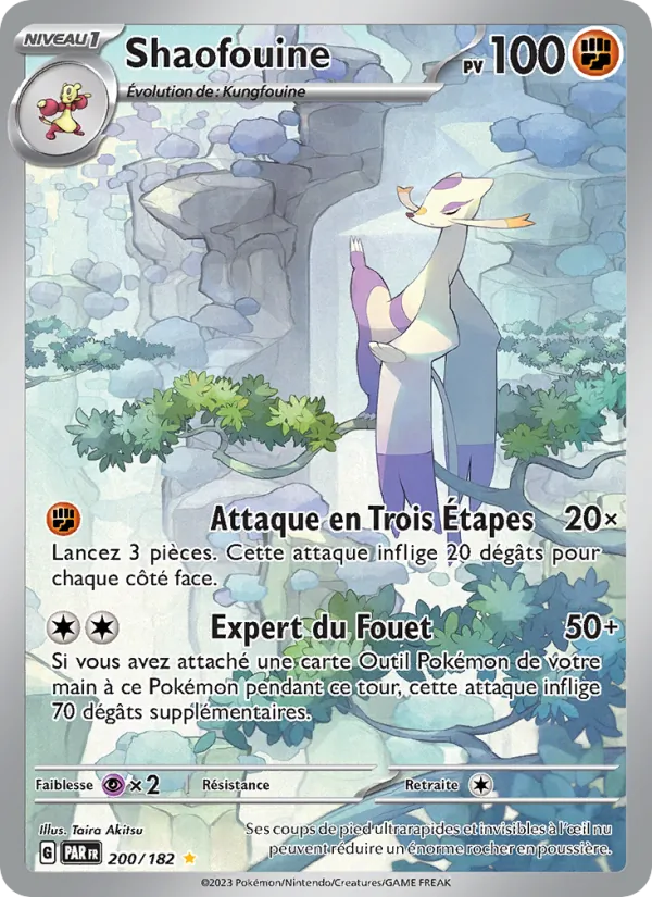 Carte Pokémon Shaofouine 200/182 de l'extension Faille Paradoxe