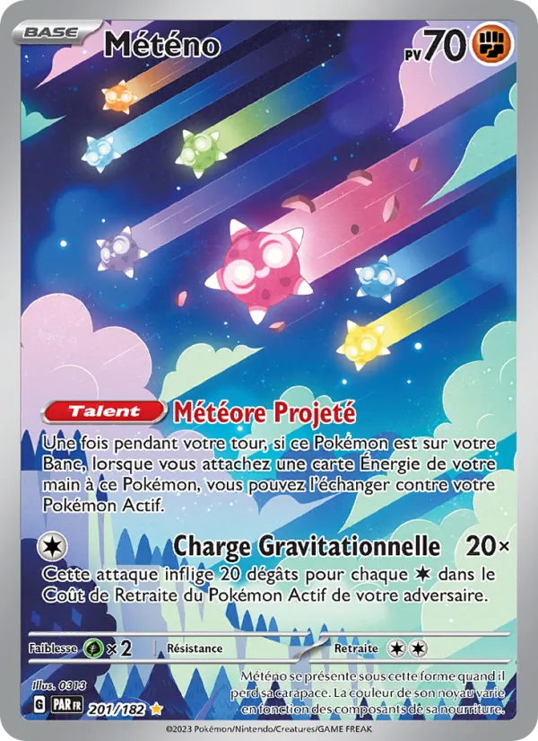 Carte Pokémon Météno 201/182 de l'extension Faille Paradoxe