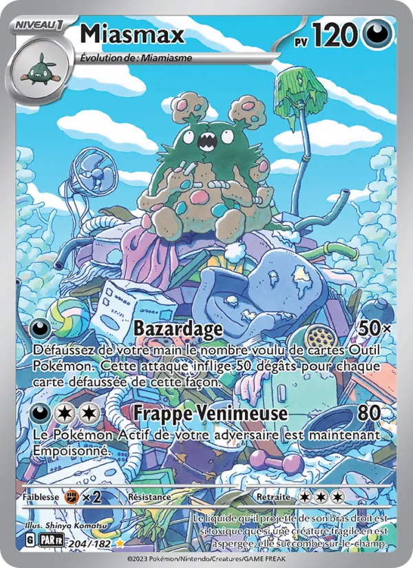 Carte Pokémon Miasmax 204/182 de l'extension Faille Paradoxe