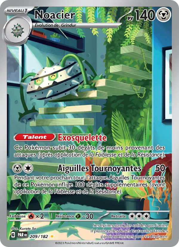 Carte Pokémon Noacier 209/182 de l'extension Faille Paradoxe