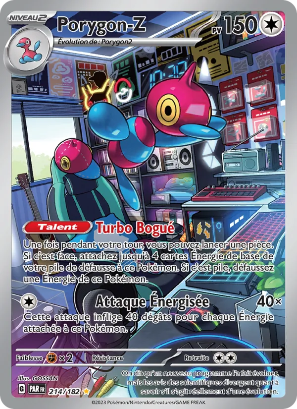 Carte Pokémon Porygon-Z 214/182 de l'extension Faille Paradoxe