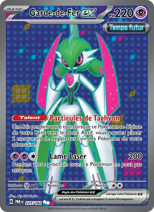 Carte Pokémon Garde-de-Fer-ex 225/182 de l'extension Faille Paradoxe