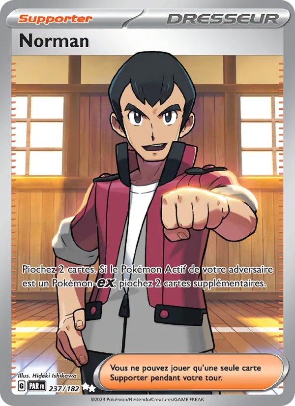 Carte Pokémon Norman 237/182 de l'extension Faille Paradoxe