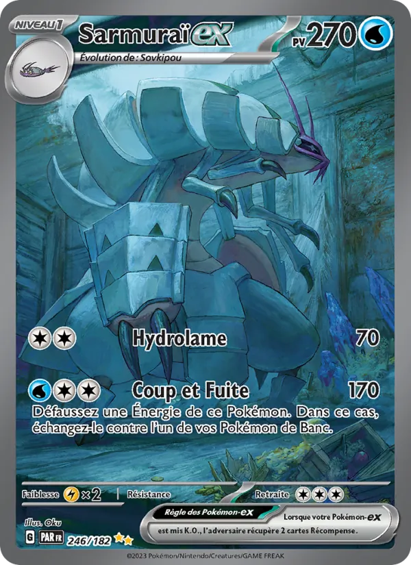 Carte Pokémon Sarmuraï-ex 246/182 de l'extension Faille Paradoxe