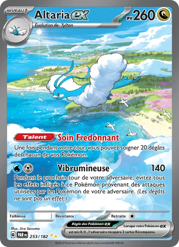 Carte Pokémon Altaria-ex 253/182 de l'extension Faille Paradoxe