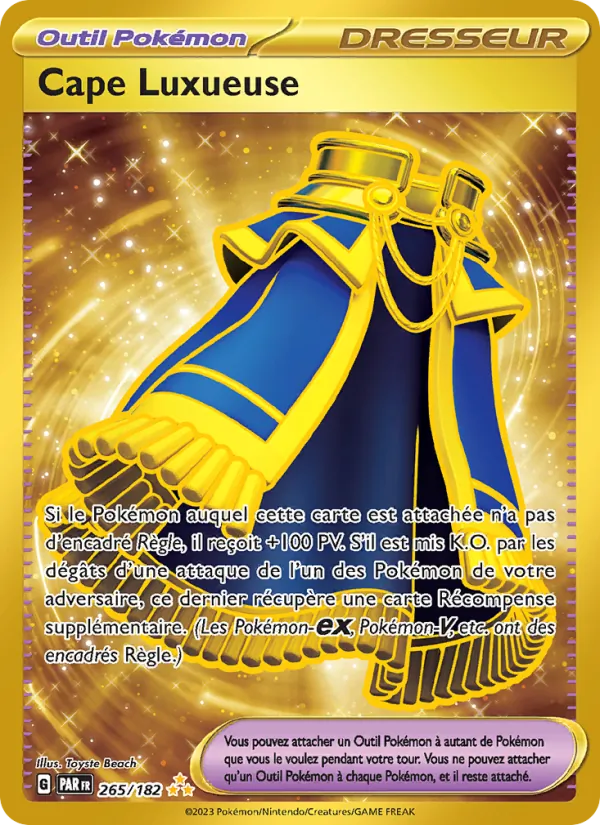 Carte Pokémon Cape Luxueuse 265/182 de l'extension Faille Paradoxe