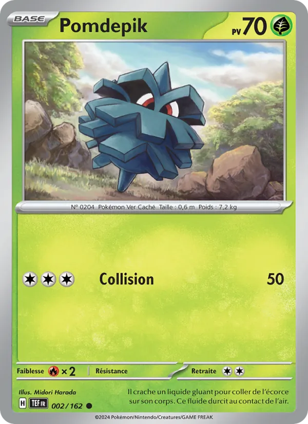Carte Pokémon Pomdepik 002/162 de l'extension Forces Temporelles