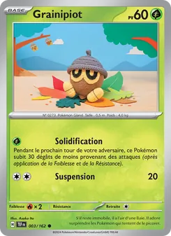 Carte Pokémon Grainipiot 003