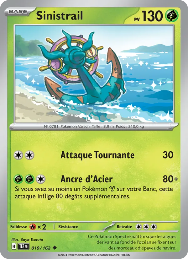 Carte Pokémon Sinistrail 019/162 de l'extension Forces Temporelles