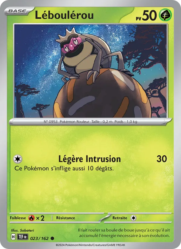 Carte Pokémon Léboulérou 023/162 de l'extension Forces Temporelles
