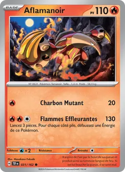 Carte Pokémon Aflamanoir 031