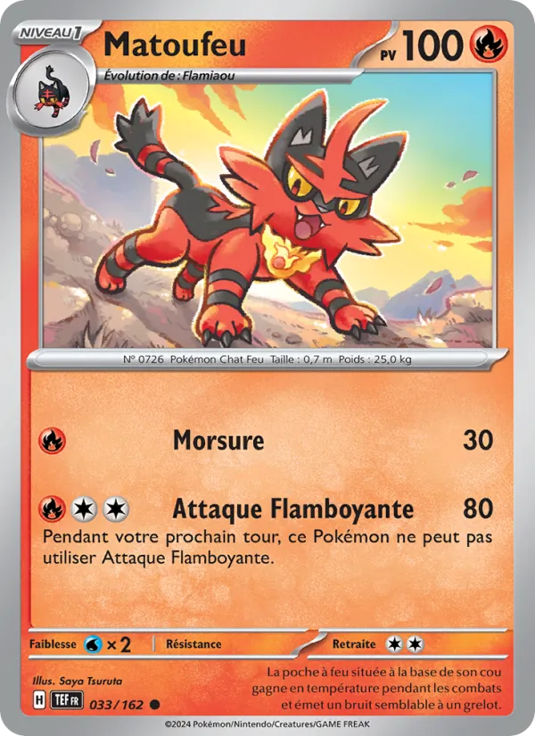 Carte Pokémon Matoufeu 033/162 de l'extension Forces Temporelles