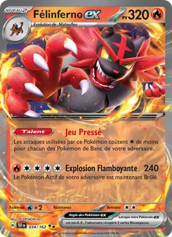 Carte Pokémon Félinferno-ex 034