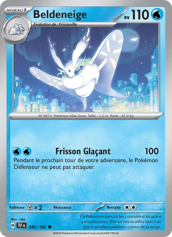 Carte Pokémon Beldeneige 046/162 de l'extension Forces Temporelles